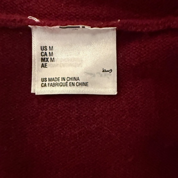 Charter Club‎ Luxury 100% Cashmere Burgundy Sweater Size M - Picture 6 of 7